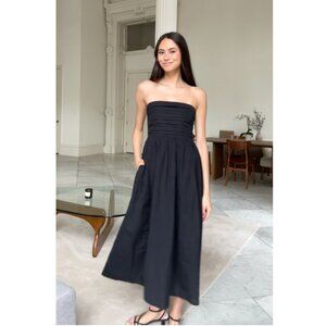 Abercrombie & Fitch Emerson Satin Midi Dress